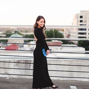 Maxi dress with open back